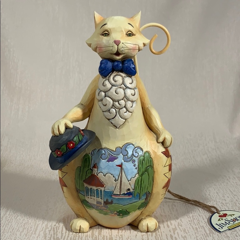Jim Shore Heartwood Creek-Hats Off to Summer Cat